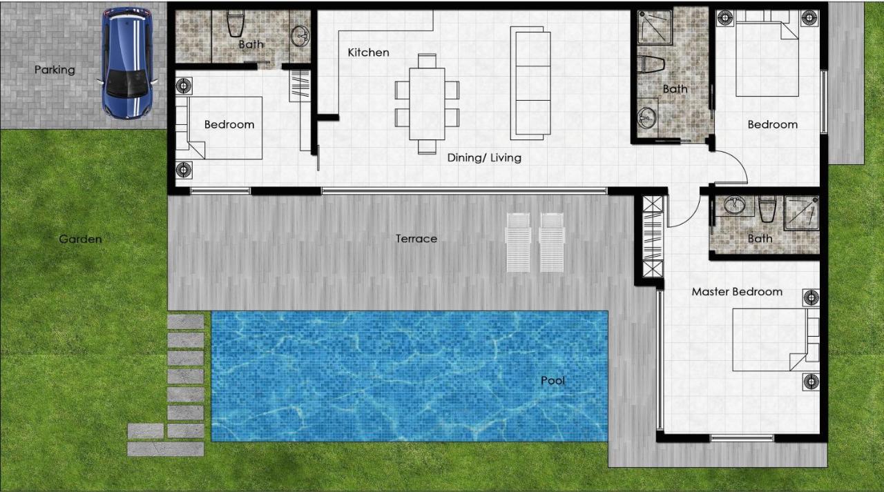 Stylish Pool Villa - 10 Mins Walk To The Beach Koh Lanta Ngoại thất bức ảnh
